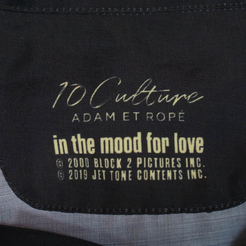 Adam et Rope' アダムエロペ 花様年華 25周年 × 10Culture for ADAM ET ROPE' IN THE MOOD FOR LOVE Half Sleeve Shirt 半袖 オープンカラー シャツ ブラック系 L【中古】