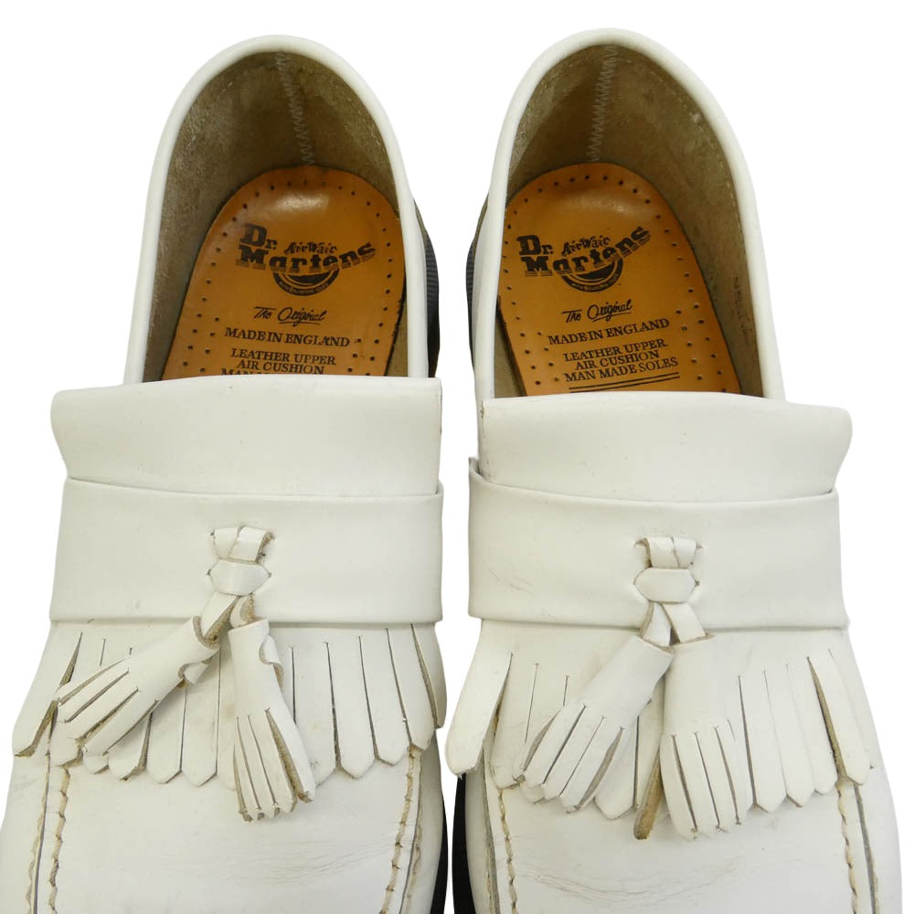 Dr.Martens ドクターマーチン イングランド製 ADRIAN エイドリアン タッセル ローファー シューズ オフホワイト系 UK9【中古】