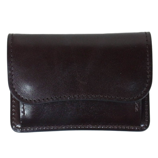 WILDSWANS ワイルドスワンズ TONGUE タング サドルレザー コインケース コンパクトウォレット ミニ財布 ダークブラウン系【美品】【中古】