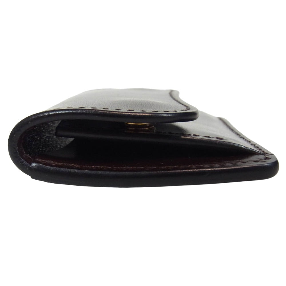 WILDSWANS ワイルドスワンズ TONGUE タング サドルレザー コインケース コンパクトウォレット ミニ財布 ダークブラウン系【美品】【中古】