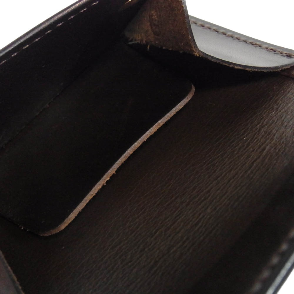 WILDSWANS ワイルドスワンズ TONGUE タング サドルレザー コインケース コンパクトウォレット ミニ財布 ダークブラウン系【美品】【中古】