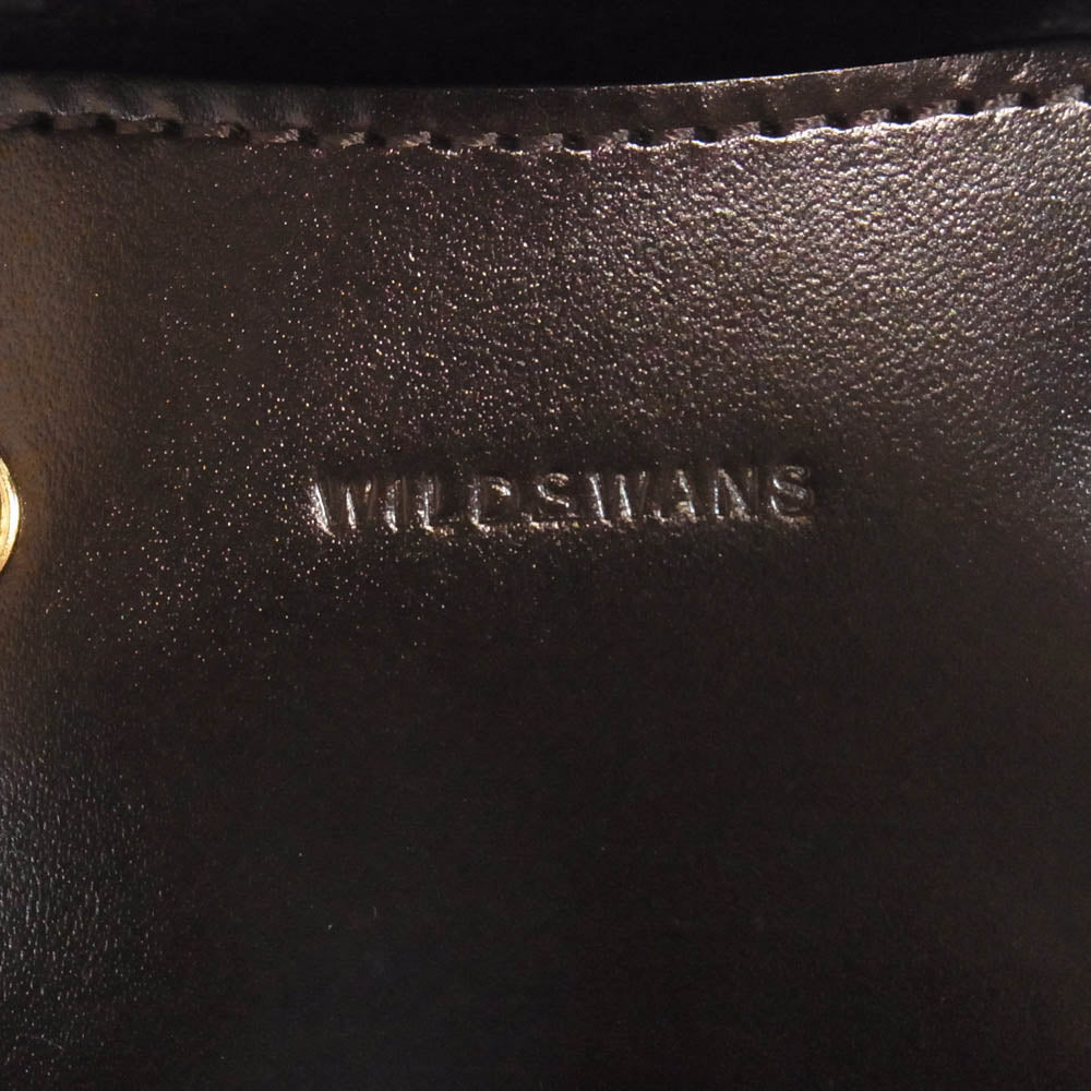 WILDSWANS ワイルドスワンズ TONGUE タング サドルレザー コインケース コンパクトウォレット ミニ財布 ダークブラウン系【美品】【中古】