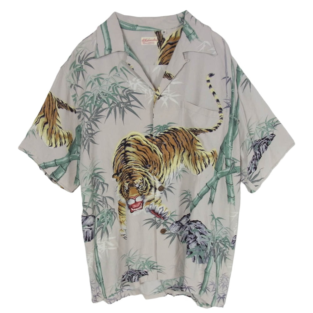 SUN SURF サンサーフ 06SS SS32946 Special Edition TIGER READY FOR THE HUNT SPECIAL HAWAIIAN ベージュ系 M【中古】