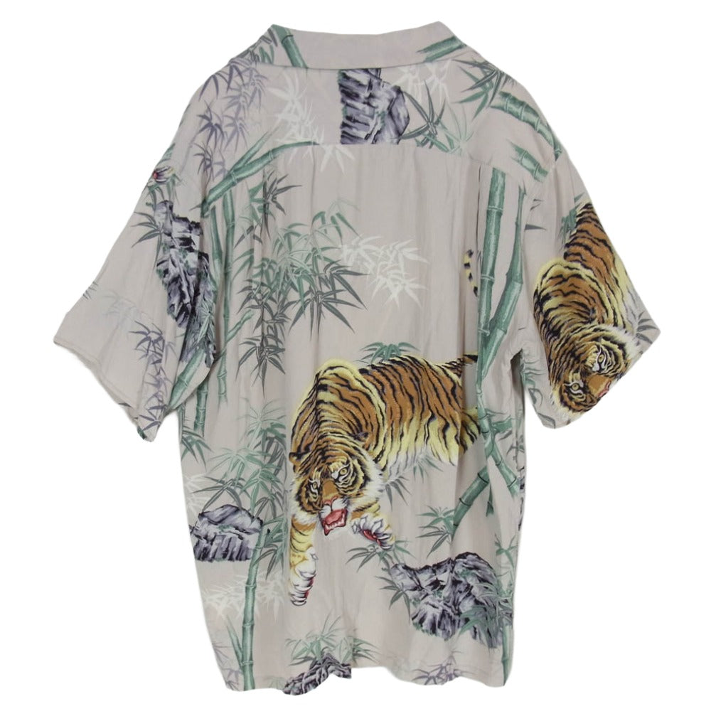 SUN SURF サンサーフ 06SS SS32946 Special Edition TIGER READY FOR THE HUNT SPECIAL HAWAIIAN ベージュ系 M【中古】