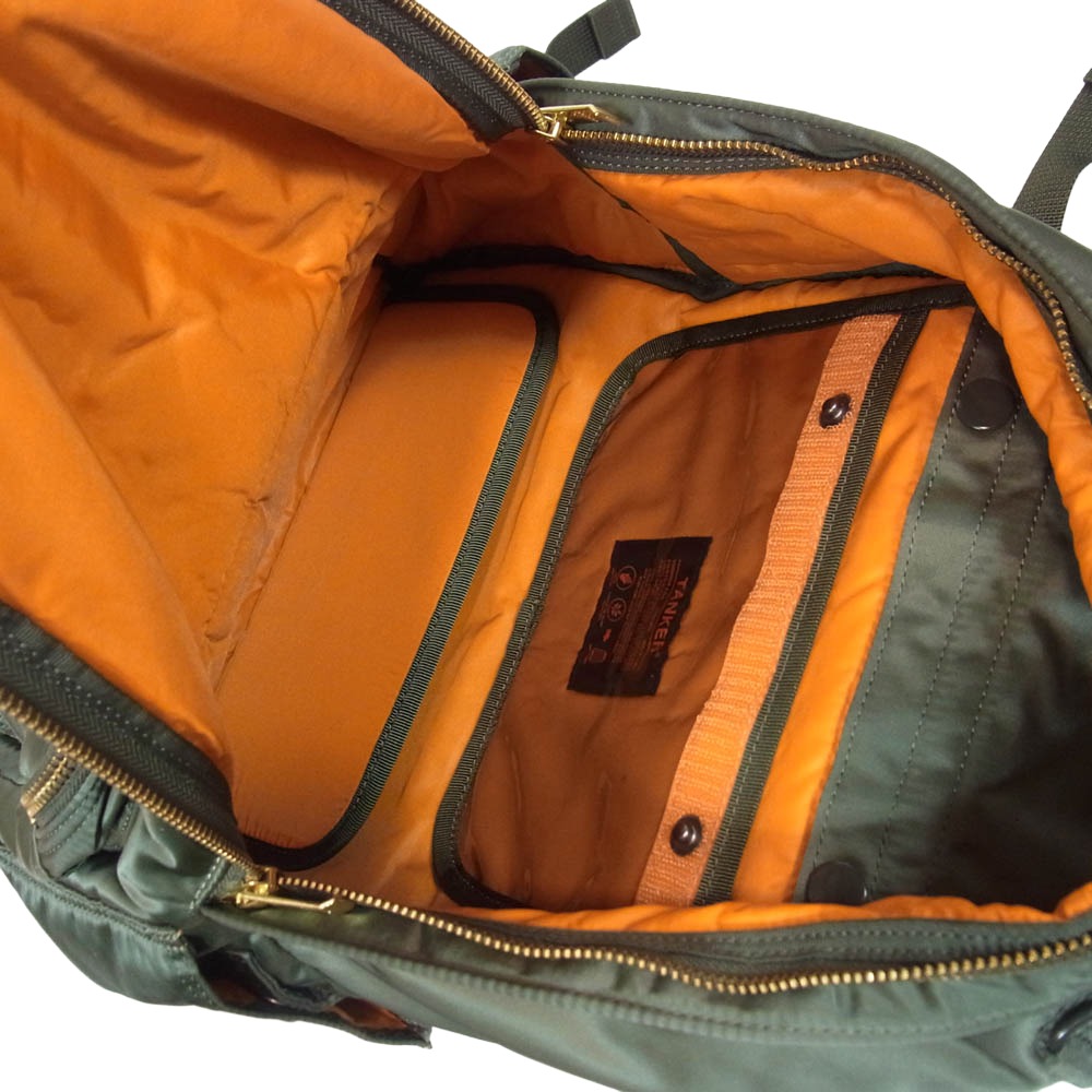 PORTER ポーター 622-79387 TANKER DAYPACK タンカー デイパック バックパック リュック 12L バッグ カーキ系【中古】