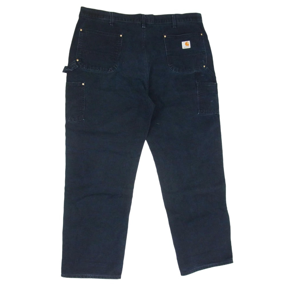 Carhartt カーハート 90s USA製 ダブルニー ダック ペインター パンツ ブラック系 ネイビー系 40【中古】
