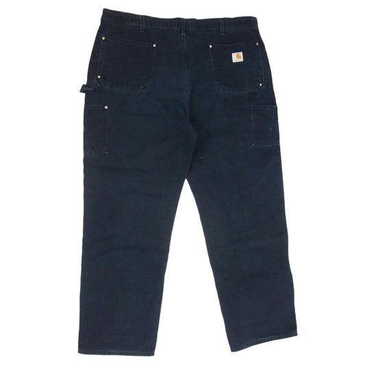 Carhartt カーハート 90s USA製 ダブルニー ダック ペインター パンツ ブラック系 ネイビー系 40【中古】