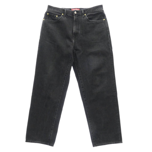 Supreme シュプリーム 22AW BAGGY JEAN WOOSTERタグ バギー ジーンズ ブラックデニム パンツ ダークネイビー系 32【中古】