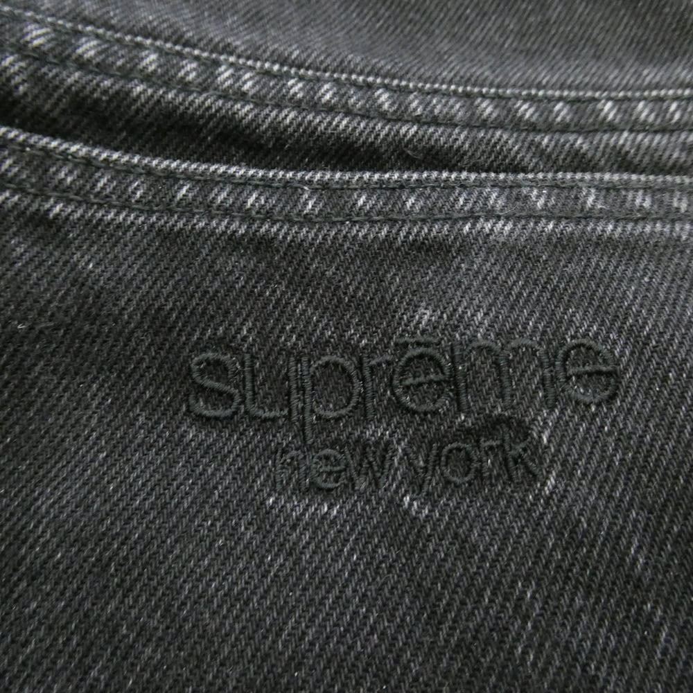 Supreme シュプリーム 22AW BAGGY JEAN WOOSTERタグ バギー ジーンズ ブラックデニム パンツ ダークネイビー系 32【中古】