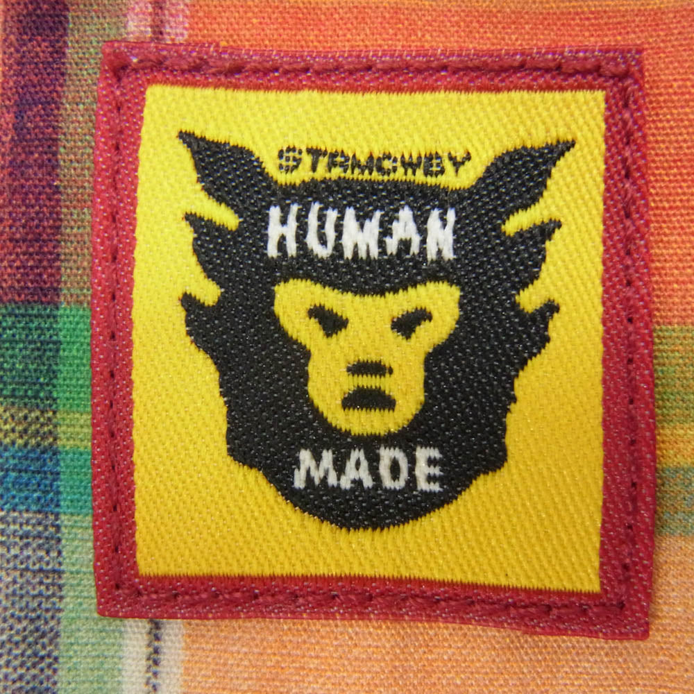 HUMAN MADE ヒューマンメイド PATCHWORK PRINTED SHIRT パッチワーク プリント 半袖 シャツ パープル系 XL【美品】【中古】
