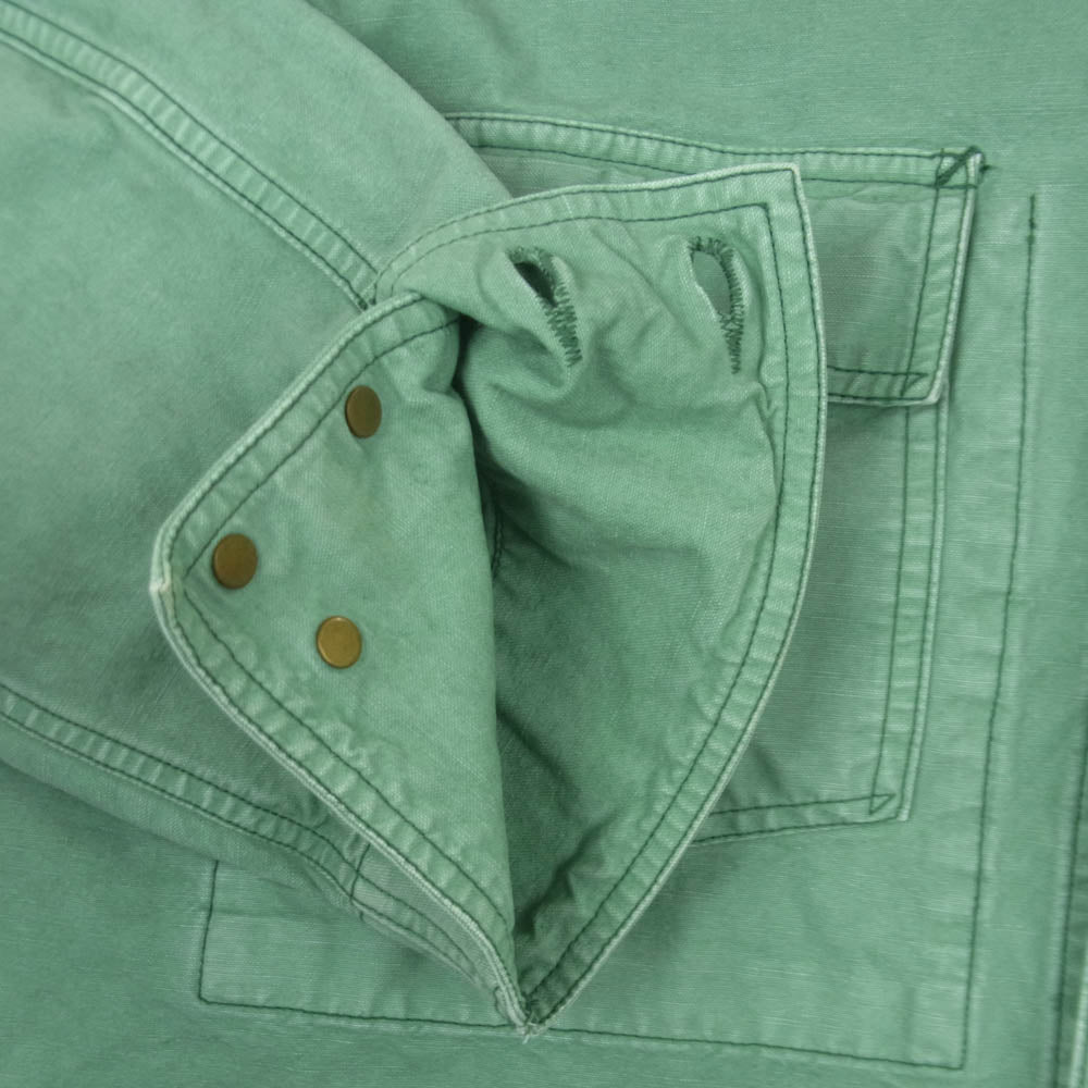 HUMAN MADE ヒューマンメイド GARMENT DYED COVERALL JACKET 刺繍 ガーメントダイ カバーオール ジャケット ライトグリーン系 XXL【中古】