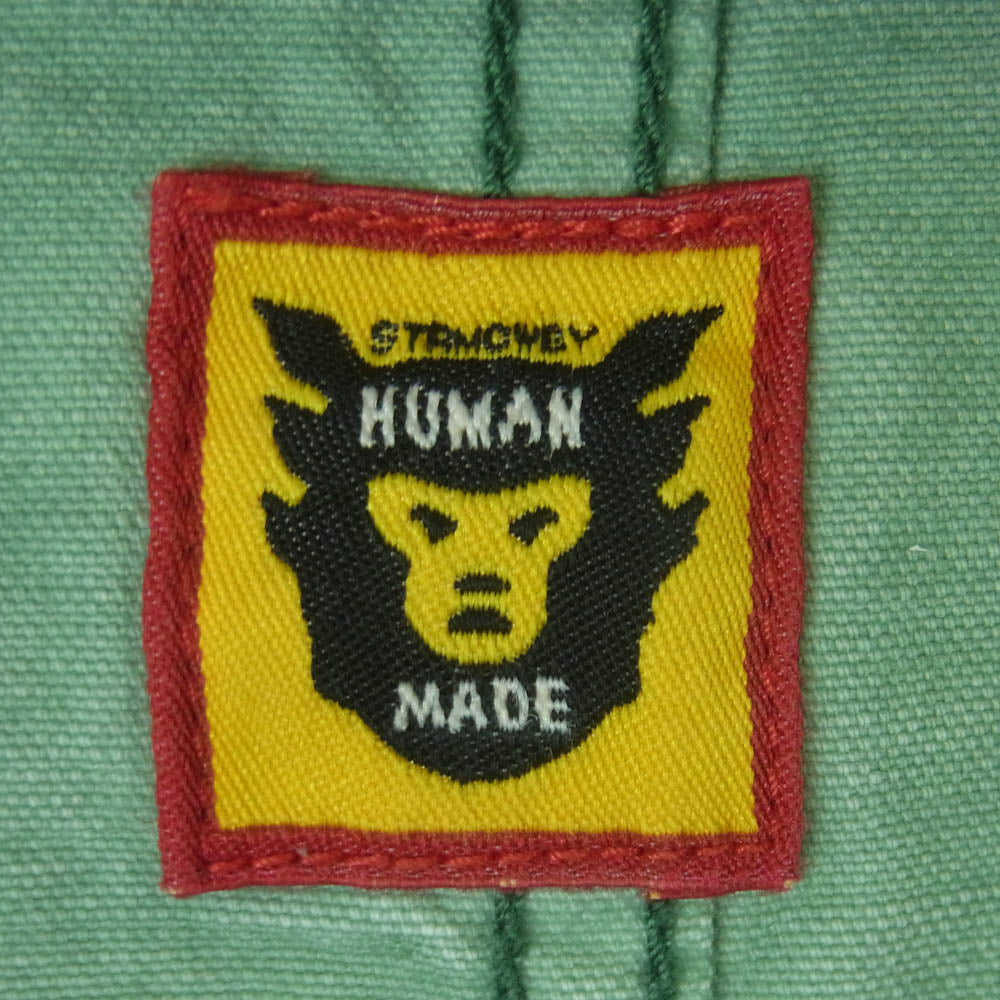 HUMAN MADE ヒューマンメイド GARMENT DYED COVERALL JACKET 刺繍 ガーメントダイ カバーオール ジャケット ライトグリーン系 XXL【中古】