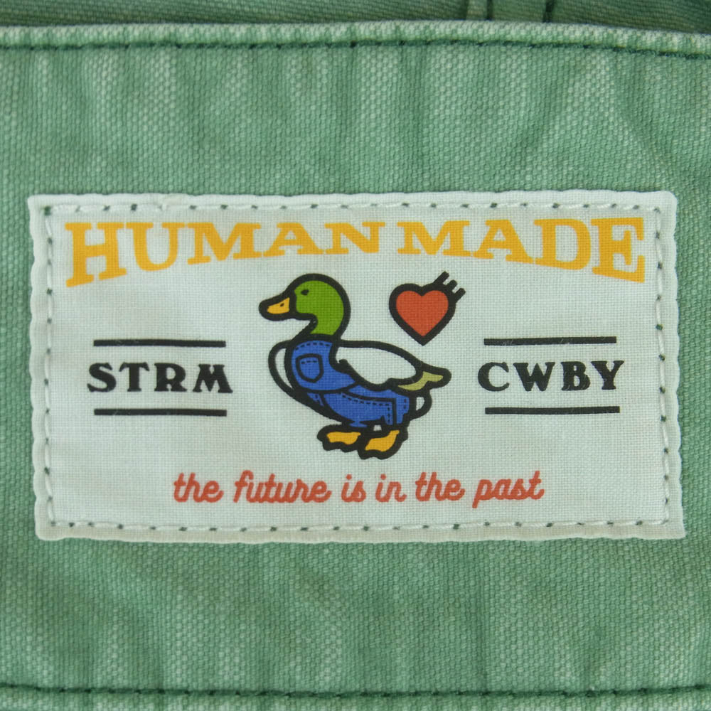 HUMAN MADE ヒューマンメイド GARMENT DYED COVERALL JACKET 刺繍 ガーメントダイ カバーオール ジャケット ライトグリーン系 XXL【中古】