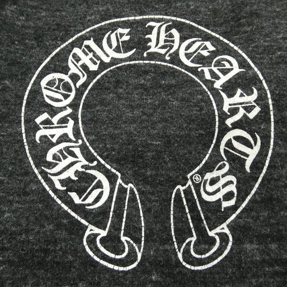 CHROME HEARTS クロムハーツ（原本無） SWEAT PANT ホースシュー CHクロス プリント スウェットパンツ ダークグレー系 L【中古】