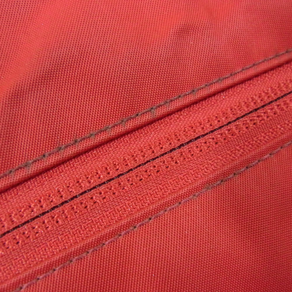 agnes b. アニエスベー ナイロン レザー ショルダーバッグ レッド系【中古】