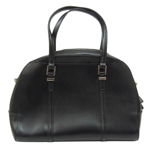 agnes b. アニエスベー VOYAGE ボヤージュ 2WAY レザー ボストン ショルダー バッグ ブラック系【中古】