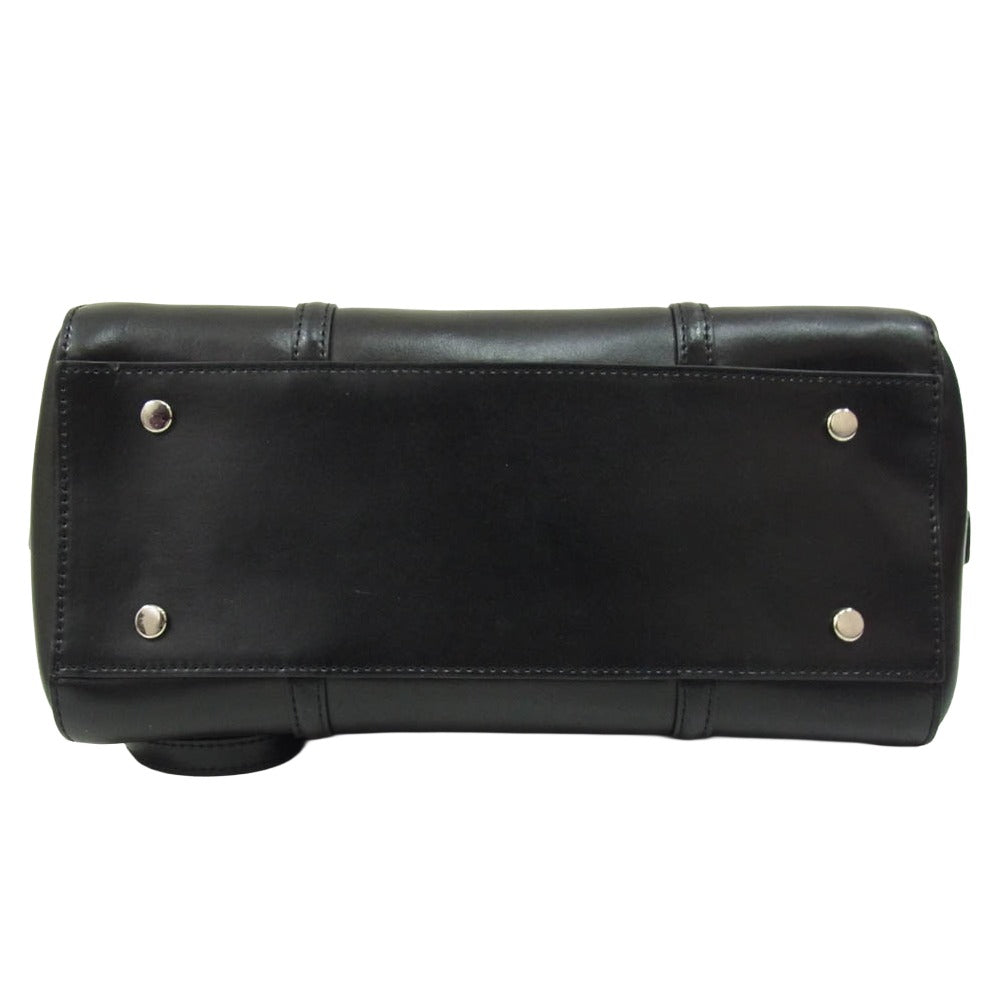 agnes b. アニエスベー VOYAGE ボヤージュ 2WAY レザー ボストン ショルダー バッグ ブラック系【中古】