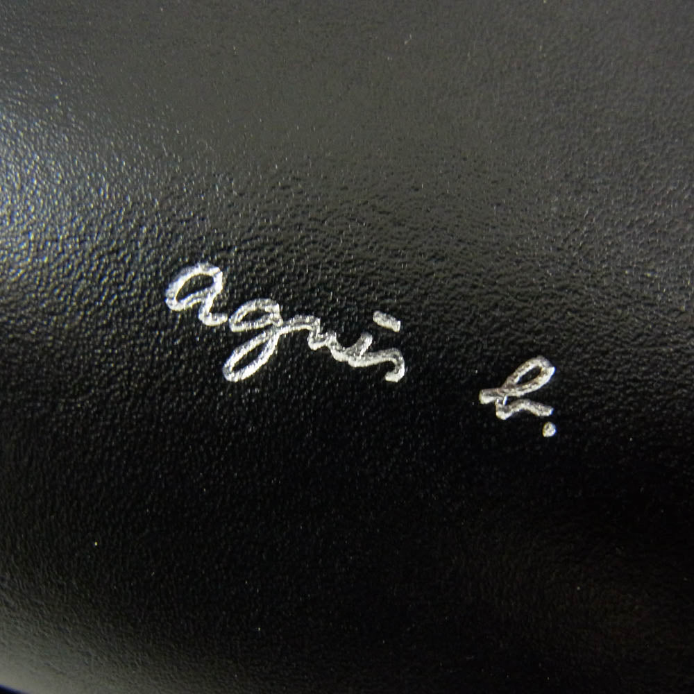 agnes b. アニエスベー VOYAGE ボヤージュ 2WAY レザー ボストン ショルダー バッグ ブラック系【中古】