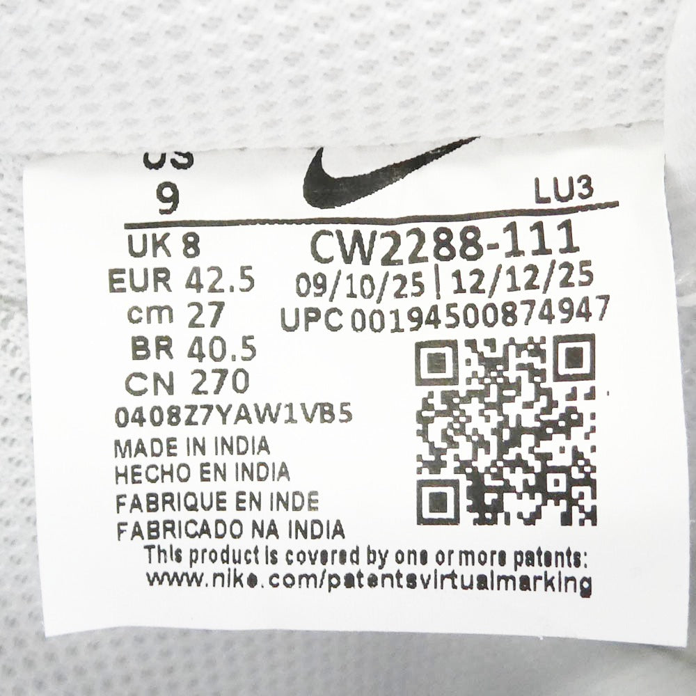 NIKE ナイキ CW2288-111 Air Force 1 Low 07 AF1 エアフォース1 ロー 07 スニーカー ホワイト系 27cm【新古品】【未使用】【中古】