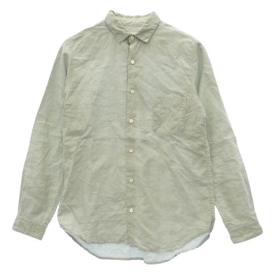 ネストローブ コンフェクト 02165-0002 リネン シャツ 長袖シャツ ライトグリーン系 3【中古】