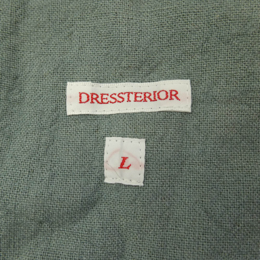 DRESSTERIOR ドレステリア リネン シャツ ジャケット 長袖 グリーン系【中古】