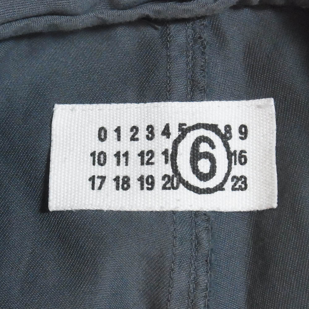 MAISON MARTIN MARGIELA メゾンマルタンマルジェラ ここのえタグ シックス 6ライン コットン パンツ 青緑灰系 38【中古】