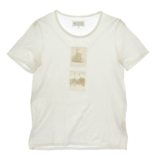 MAISON MARTIN MARGIELA メゾンマルタンマルジェラ 13SS S30GC0416 lights and shadow フォト グラフィック Tシャツ 半袖 カットソー 10ライン 四つタグ ホワイト系 46【中古】
