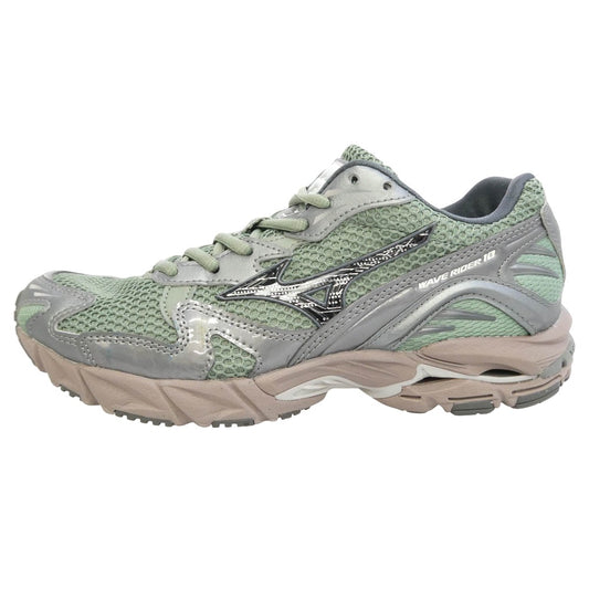 Mizuno ミズノ D1GA243109 Wave Rider 10 ウェーブライダー10 スニーカー グリーン系 24.5cm【美品】【中古】