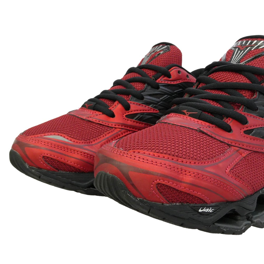 Mizuno ミズノ D1GA333706 Wave Prophecy LS ウェーブ プロフェシー スニーカー レッド系 ブラック系 25cm【極上美品】【中古】