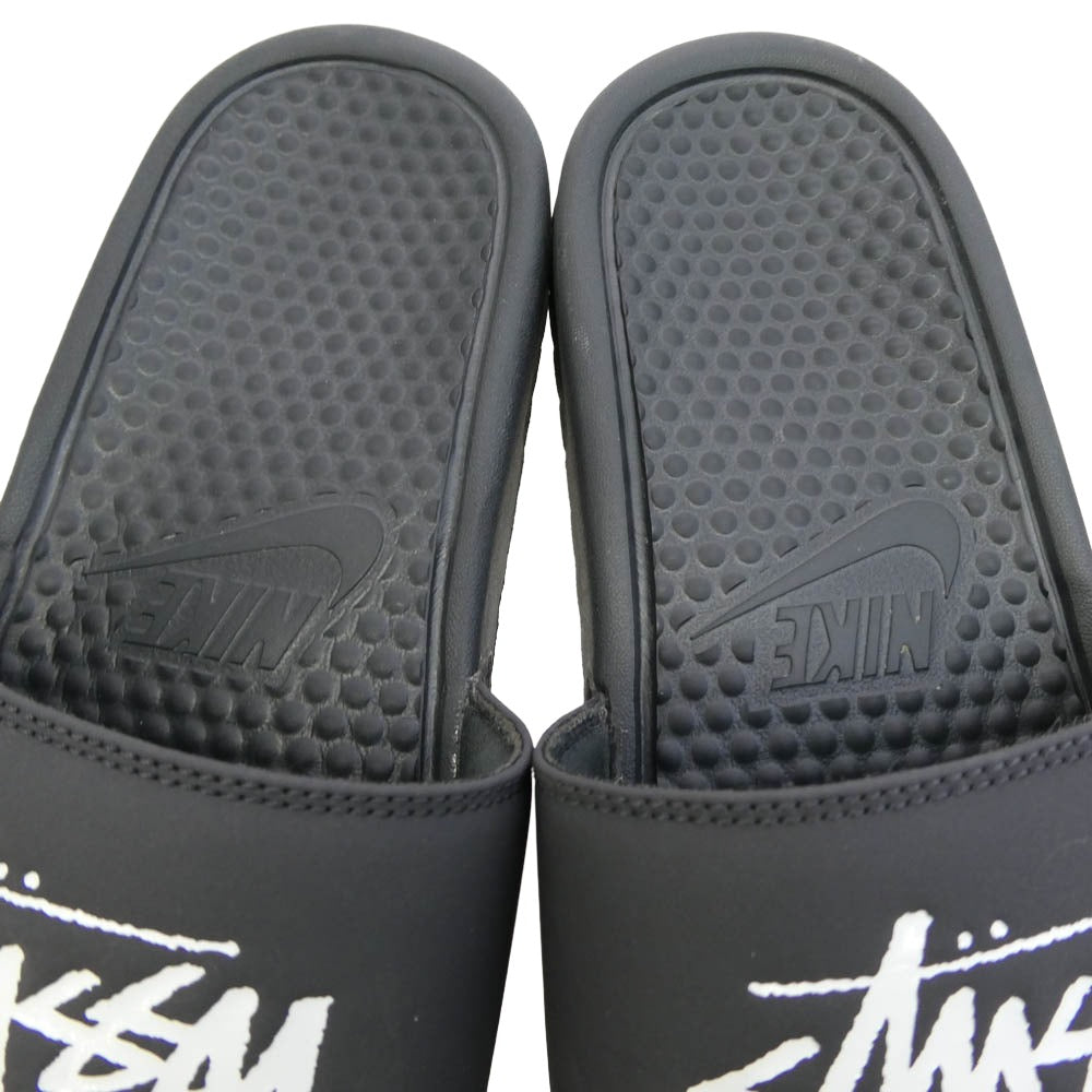 NIKE ナイキ STUSSY ステューシー CW2787-001 × Stussy ステューシー Benassi Slide ベナッシ スライド サンダル ブラック系 28cm【中古】