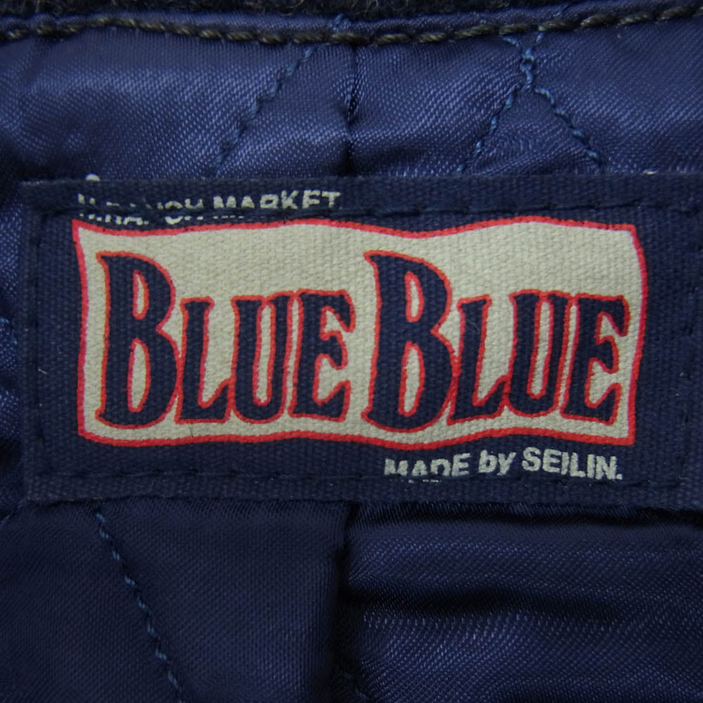 BLUE BLUE ブルーブルー pコート ピーコート 中綿キルティング ネイビー系【中古】
