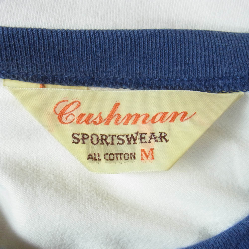 CUSHMAN クッシュマン ラグラン プリント 長袖 カットソー ネイビー系 M【中古】
