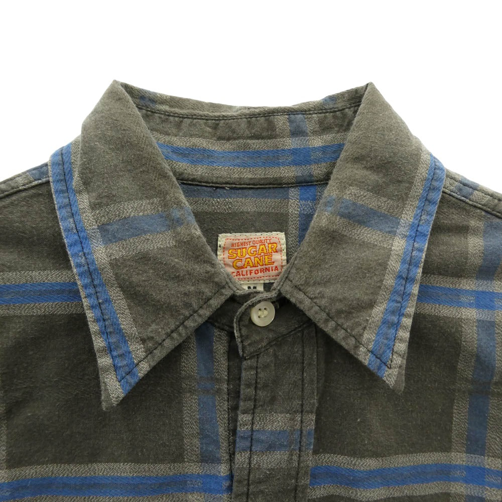 SUGAR CANE シュガーケーン SC22656 東洋エンタープライズ チェック ウエスタン シャツ 長袖シャツ グレー系 M【中古】