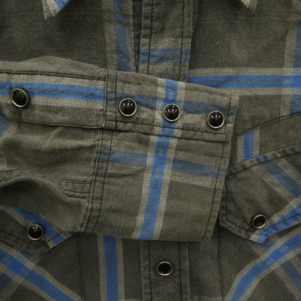SUGAR CANE シュガーケーン SC22656 東洋エンタープライズ チェック ウエスタン シャツ 長袖シャツ グレー系 M【中古】