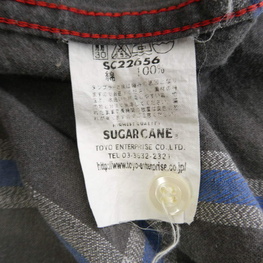 SUGAR CANE シュガーケーン SC22656 東洋エンタープライズ チェック ウエスタン シャツ 長袖シャツ グレー系 M【中古】