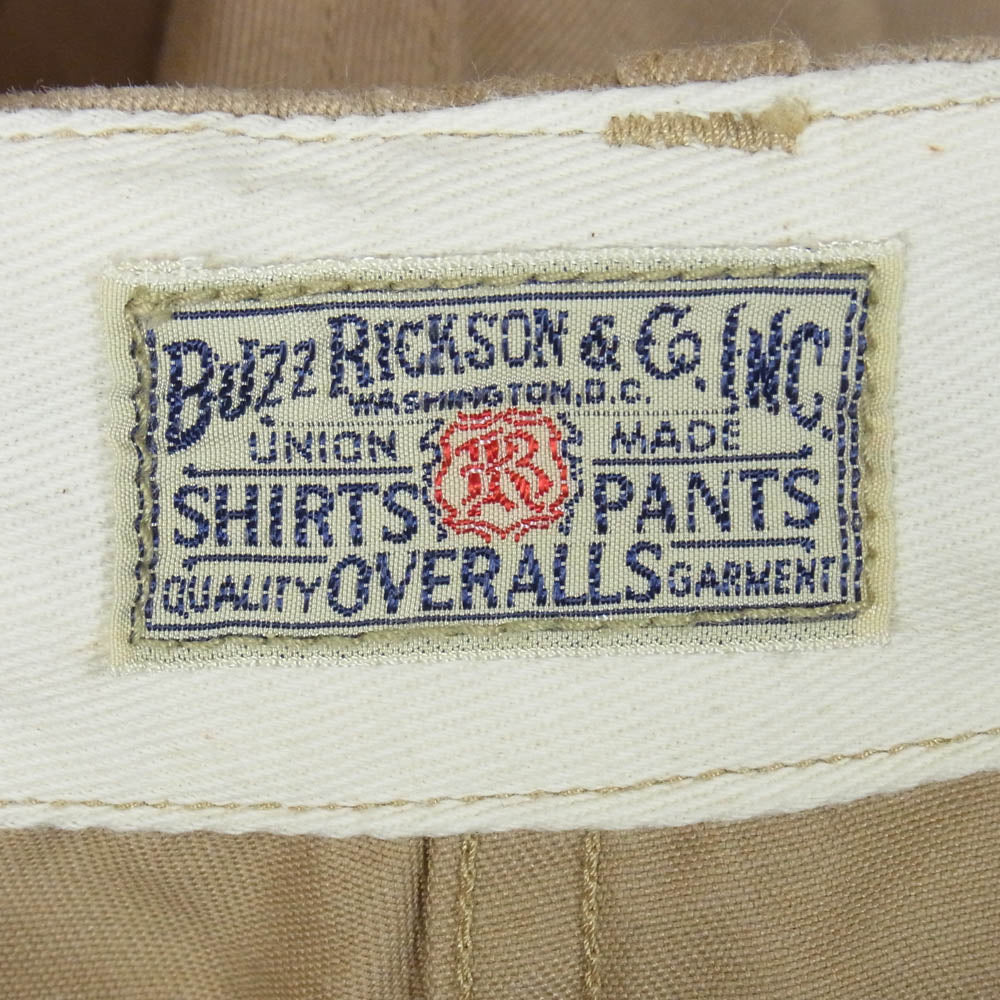 Buzz Rickson's バズリクソンズ BR40025 ORIGINAL SPEC CHINOS オリジナルスペック チノ パンツ ベージュ系 30【中古】