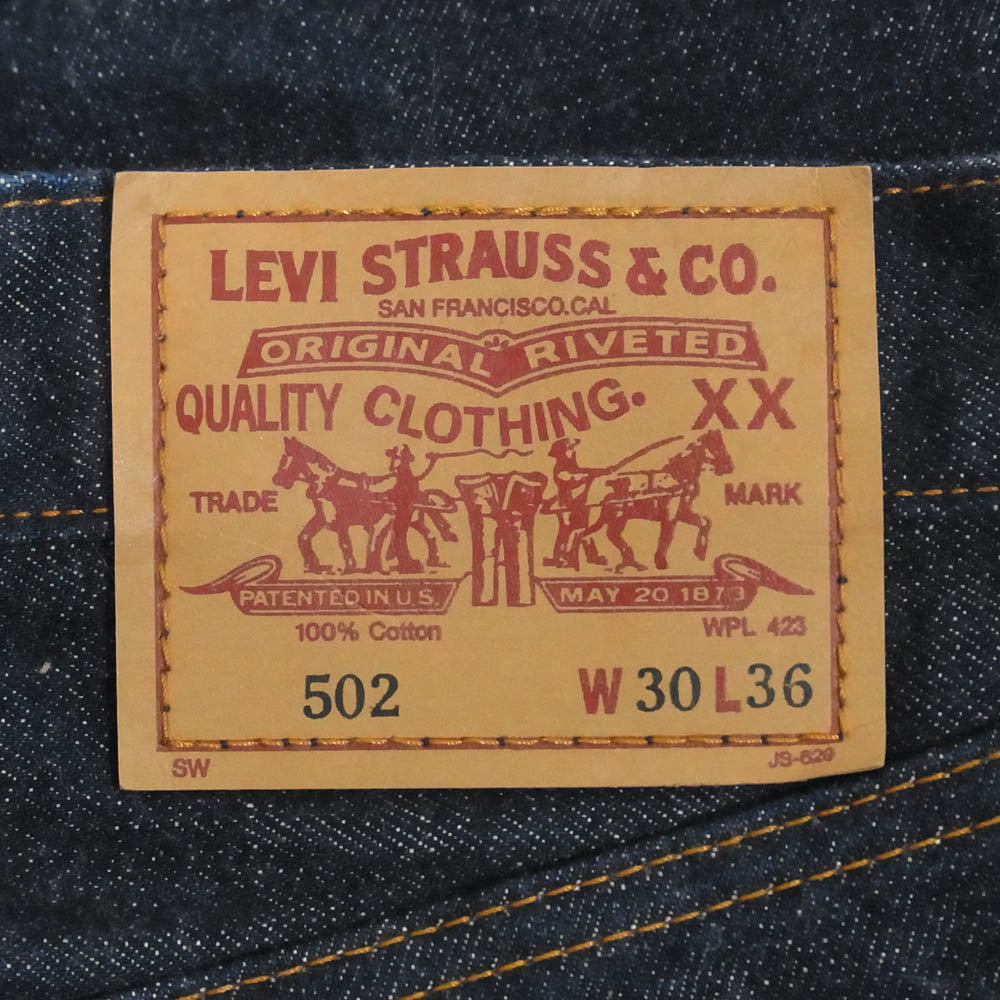 Levi's リーバイス 90s 99年製 502 BigE ボタン裏122 502XX 日本製 赤耳 デニムパンツ インディゴブルー系 30【中古】