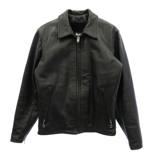 schott ショット 152 シングルライダース ボア ライナー付き USA製 レザージャケット ブラック系 38【中古】