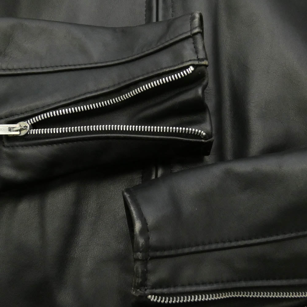 schott ショット 152 シングルライダース ボア ライナー付き USA製 レザージャケット ブラック系 38【中古】