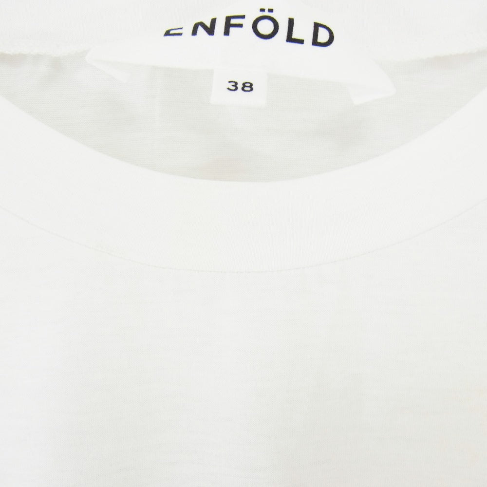 ENFOLD エンフォルド 300ES380-1560 COLLAGE T-SHIRT コラージュ BIG Tシャツ 半袖 ホワイト系 38【中古】