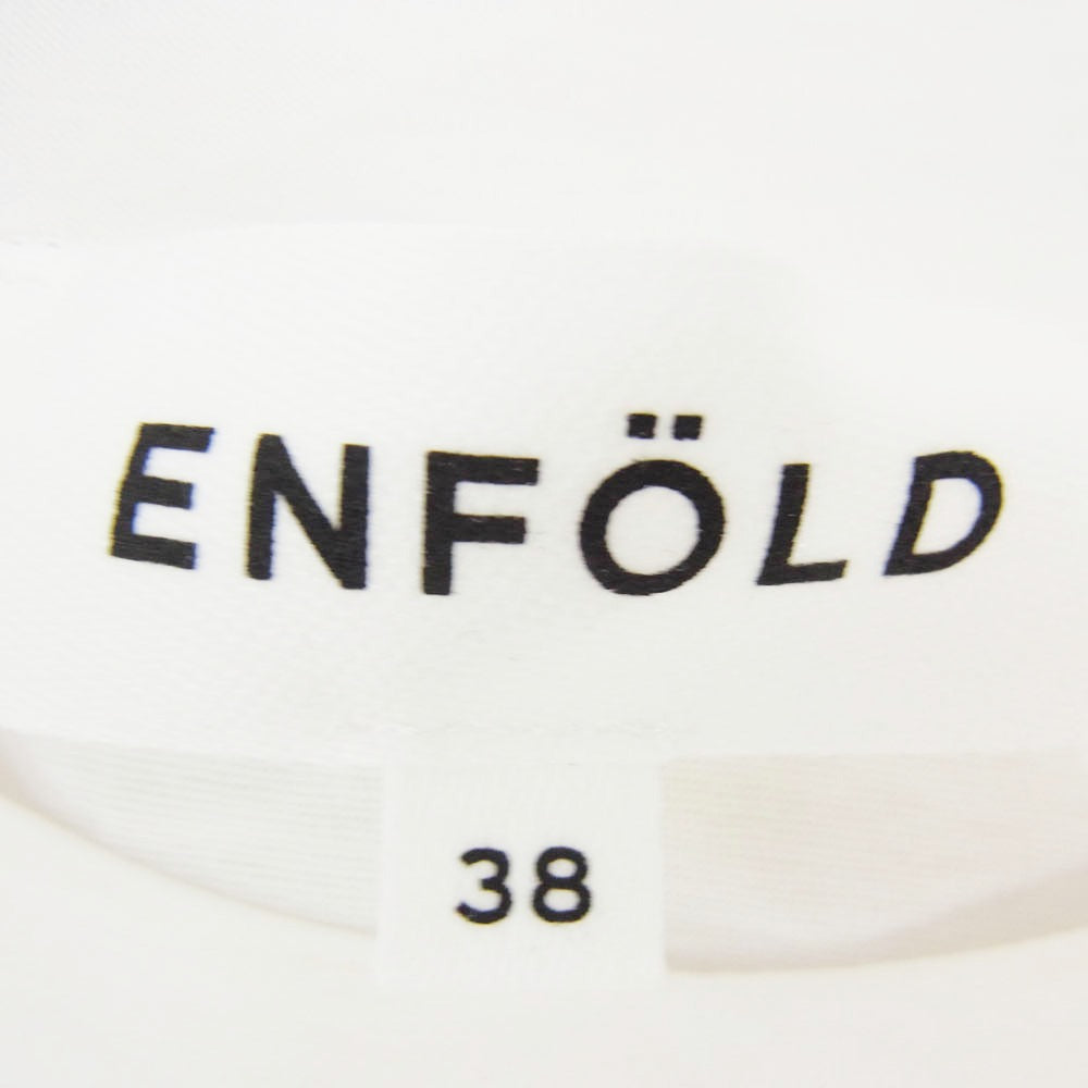 ENFOLD エンフォルド 300ES380-1560 COLLAGE T-SHIRT コラージュ BIG Tシャツ 半袖 ホワイト系 38【中古】