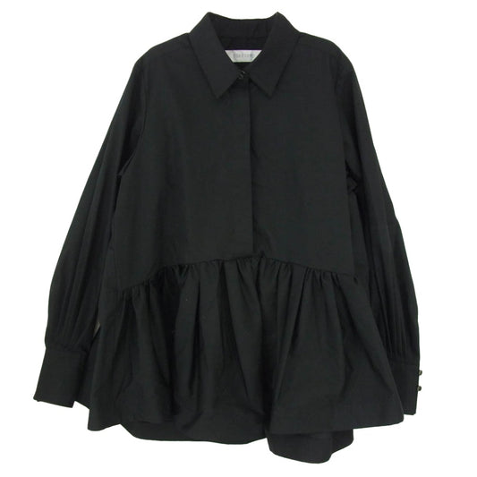 フォルフォルモ 723306B フレア ワイド 長袖 シャツ ブラック系 NO2【中古】