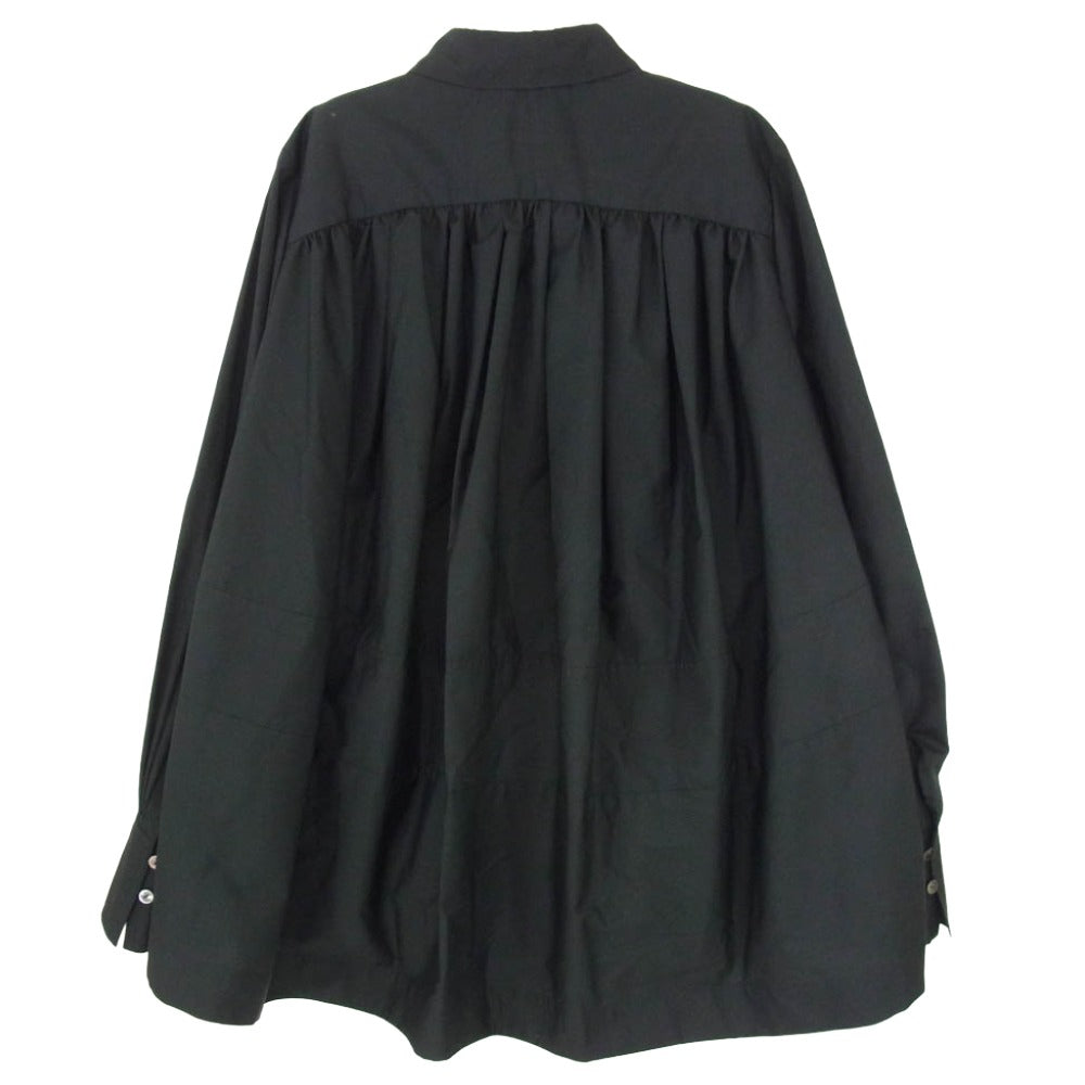 フォルフォルモ 723306B フレア ワイド 長袖 シャツ ブラック系 NO2【中古】