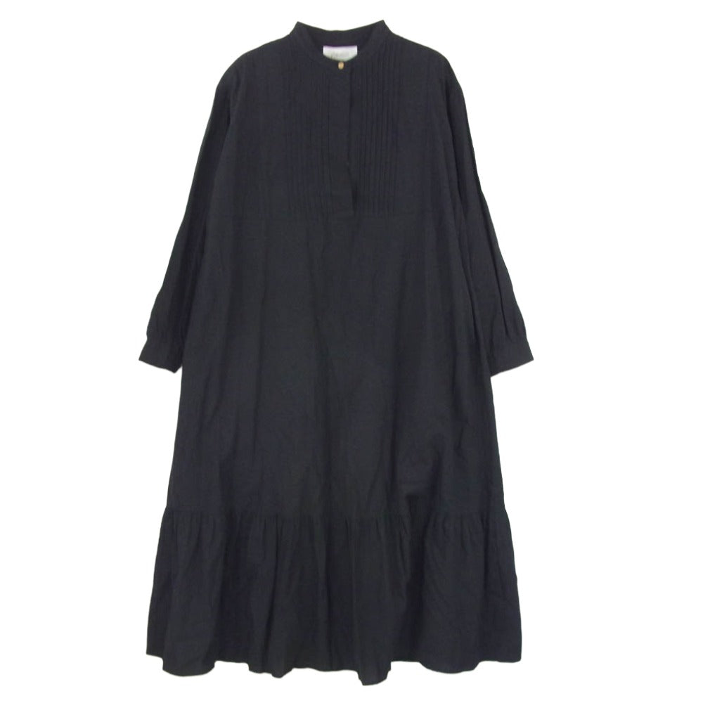 ヘレンチア H313231 インナー付き シャツ ワンピース ブラック系 38【中古】