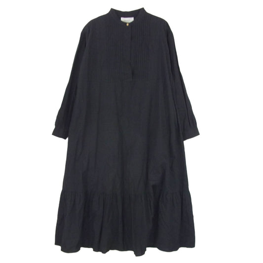 ヘレンチア H313231 インナー付き シャツ ワンピース ブラック系 38【中古】