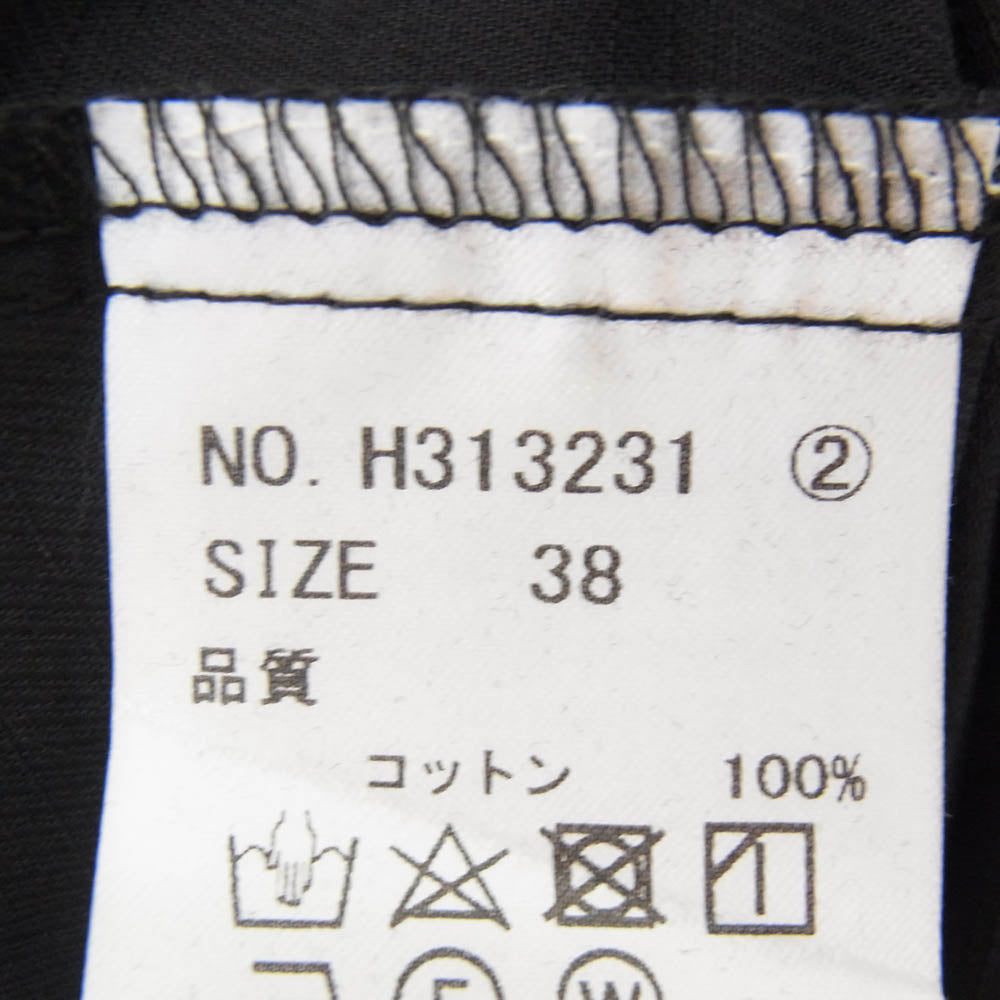 ヘレンチア H313231 インナー付き シャツ ワンピース ブラック系 38【中古】