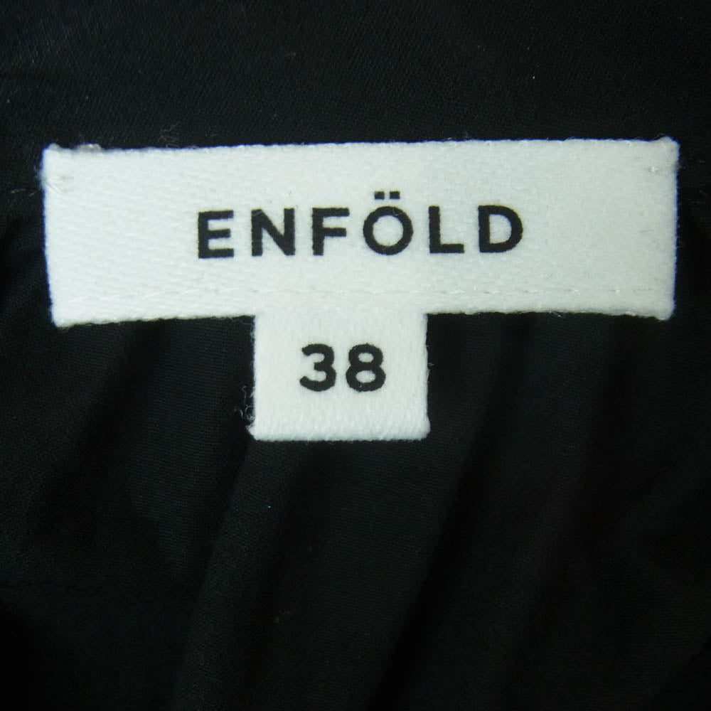 ENFOLD エンフォルド 300FA230-0740 2WAY タイプ ライター プルオーバー 長袖 シャツ ブラック系 020 BLK 38【中古】