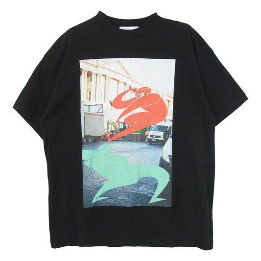ENFOLD エンフォルド 21AW 300EA180-1490 PHOTO DANCER A T-SHIRT プリント 半袖 Tシャツ カットソー ブラック系 38【中古】