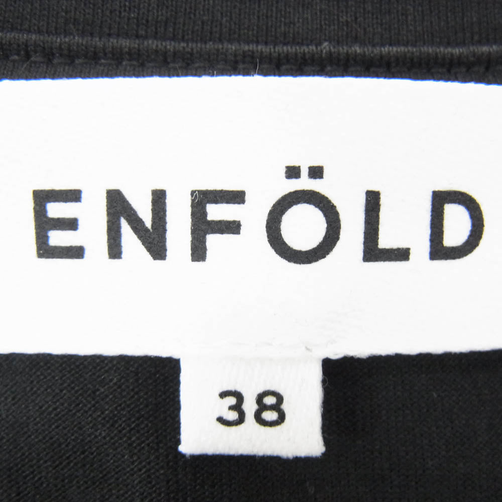 ENFOLD エンフォルド 21AW 300EA180-1490 PHOTO DANCER A T-SHIRT プリント 半袖 Tシャツ カットソー ブラック系 38【中古】
