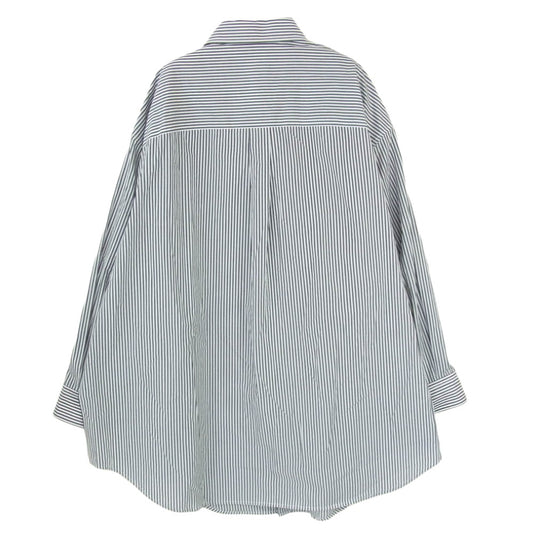 CLANE クラネ 14122-4102 HUGE SHIRT ヒュージ シャツ ストライプ ボタンダウン 長袖シャツ ブラック系 1【中古】